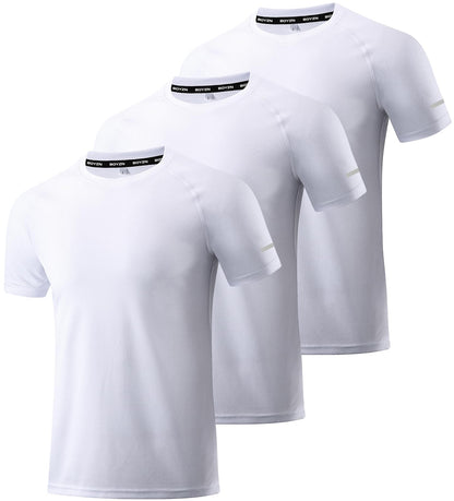 Boyzn 1, 3 or 5 Pack Men's Workout Running Shirts, Dry Fit Moisture Wicking T-Shirts, Sports Gym Athletic Short Sleeve Shirts