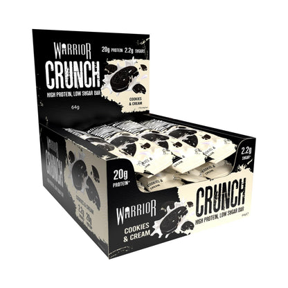 Warrior Crunch - High Protein Bars - 20g Protein Each Bar - Low Carb, Low Sugar Snack - 12 Pack x 64g (Variety Pack)