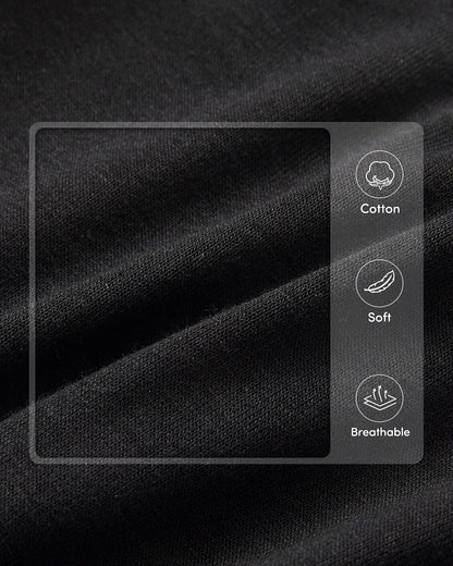 Black knit cotton fabric close-up with soft, breathable texture