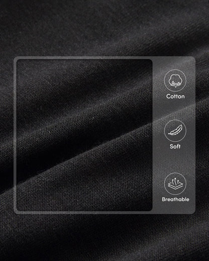 Black cotton fabric for girls leggings, soft breathable knit close-up