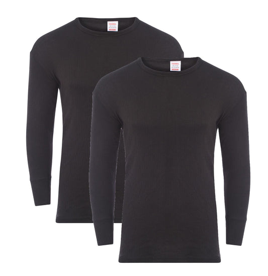 Heatwave® Pack of 2 Men's Thermal Long Sleeve Top, Warm Underwear Baselayer, S M L XL XXL Thermals