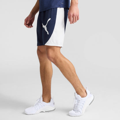PUMA Mens Train All Day Tech 8 Inch Knit Athletic Shorts Casual Bottoms Casual - Blue