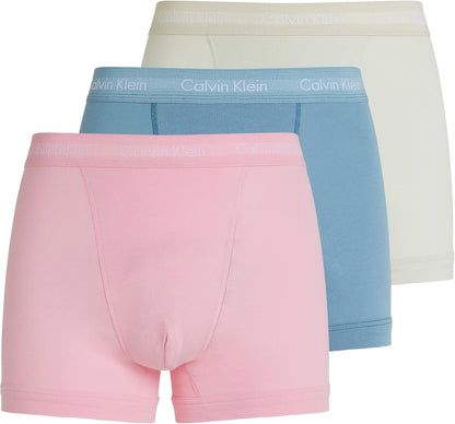 Calvin Klein Men’s 3 Pack Trunks with Logo Waistband