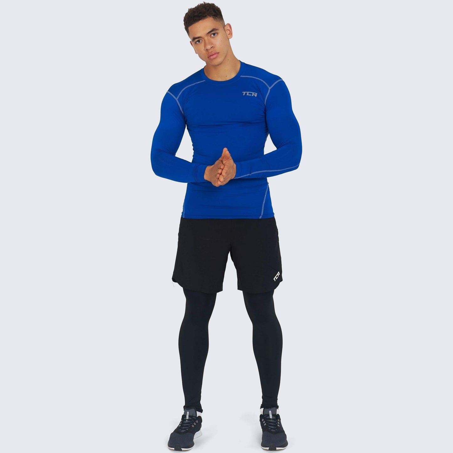 TCA Boys Pro Performance Compression Shirt Long Sleeve Top Compression Tops for Boys Base Layers Boys