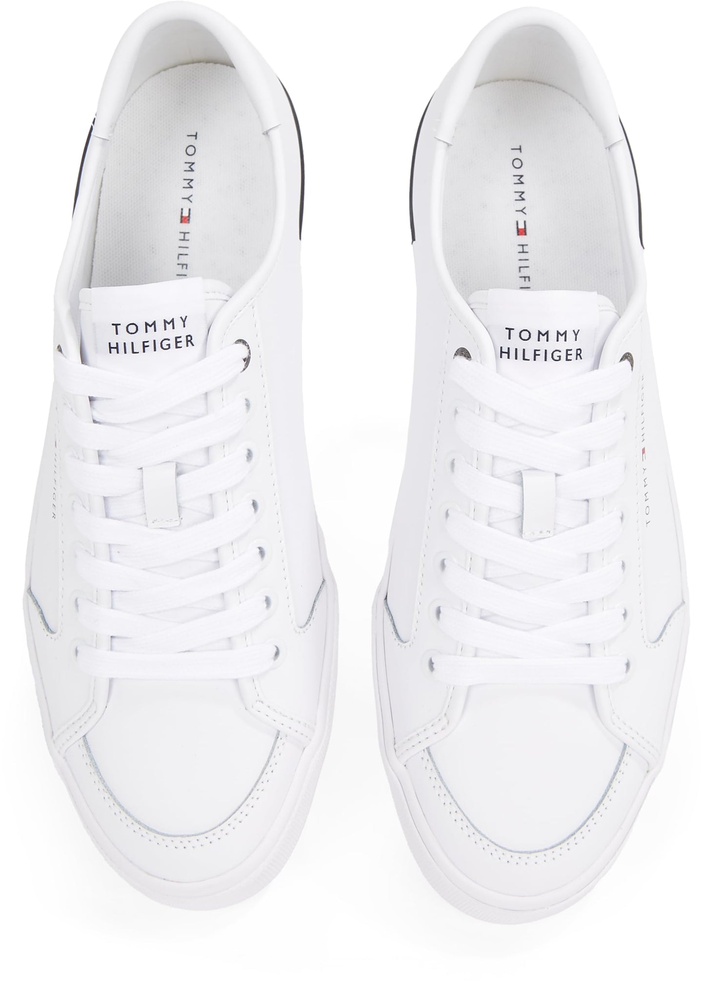 Tommy Hilfiger Men’s Core Corporate Leather Low Top Vulcanised Trainers
