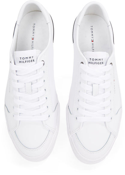 Tommy Hilfiger Men’s Core Corporate Leather Low Top Vulcanised Trainers