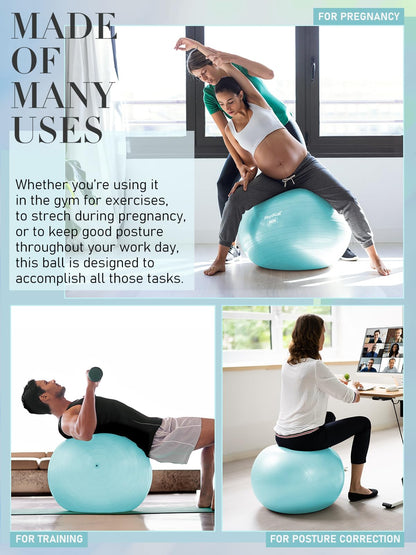 PhysKcal Gym Ball 55-85cm Exercise Swiss Ball