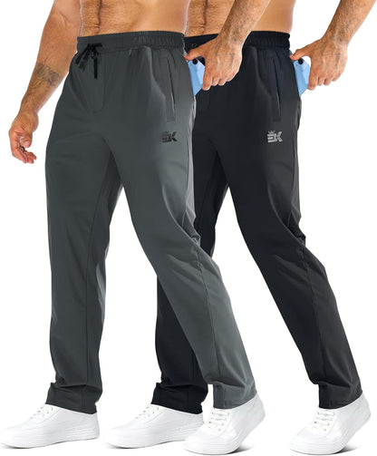 BROKIG Mens Dry Gym Tracksuit Bottoms