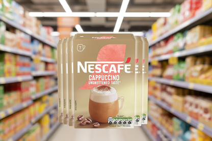 6 x Nescafe Cappuccino Unsweet Frothy Coffee Sachets - 99