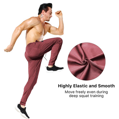 BROKIG Mens Stretch Running Tracksuit Bottoms