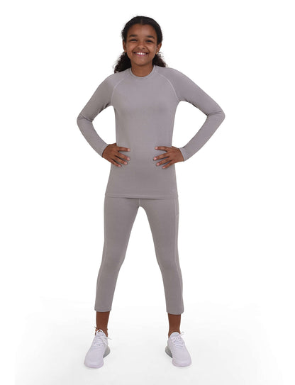 TCA Girls' SuperThermal Long Sleeve Performance Base Layer Running Training Top