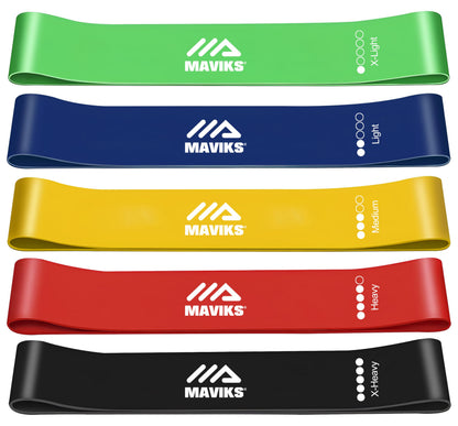 Exercise Bands Resistance Bands for Working Out, Set of 5 Bands