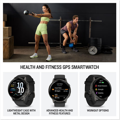 Garmin Venu 4 GPS fitness smartwatch with workout options and advanced health features