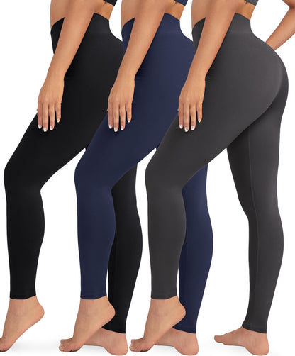 VALANDY Creamlush 3 Pack Leggings for Women High Waisted