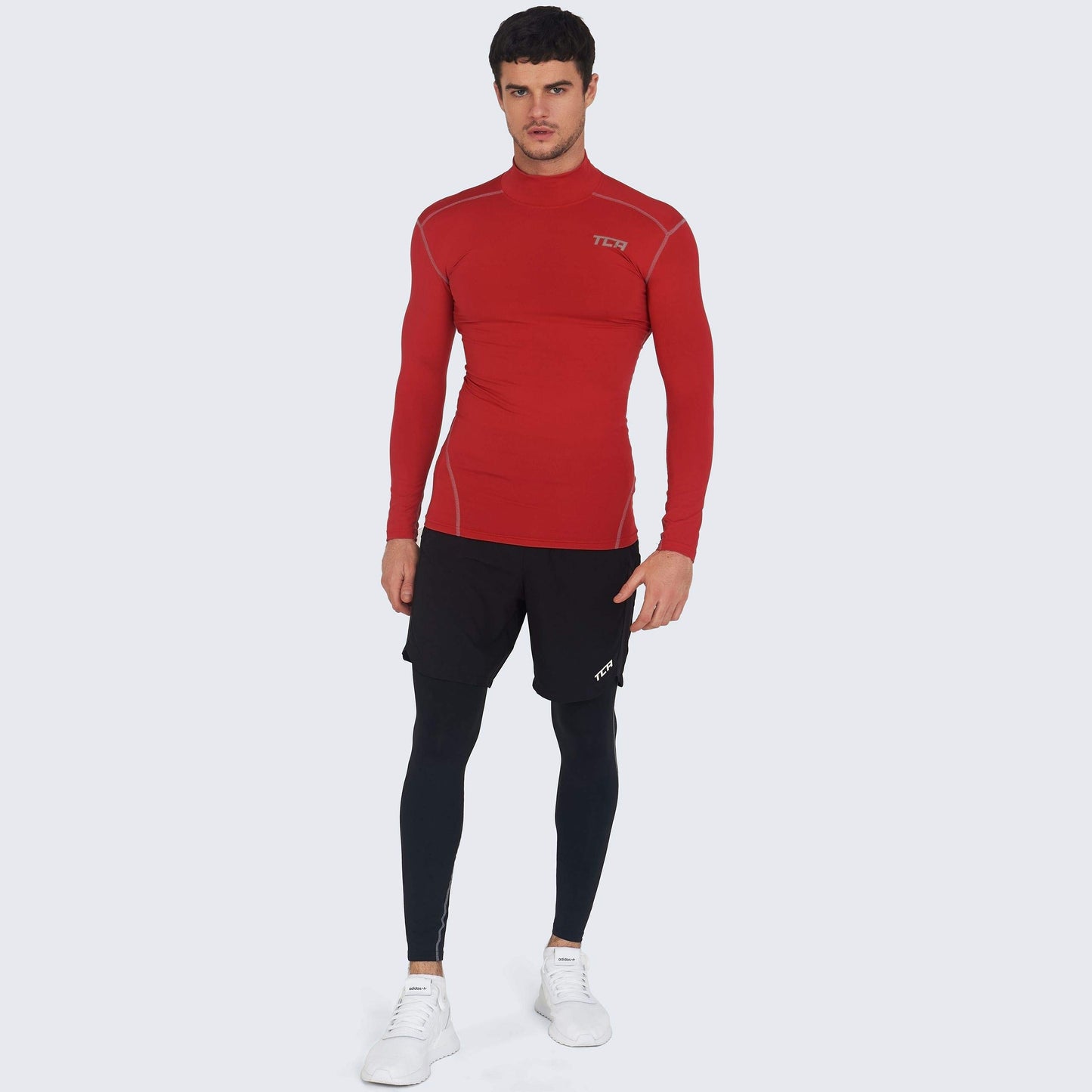 TCA Boys' Pro Performance Compression Base Layer Long Sleeve Top - Mock Neck