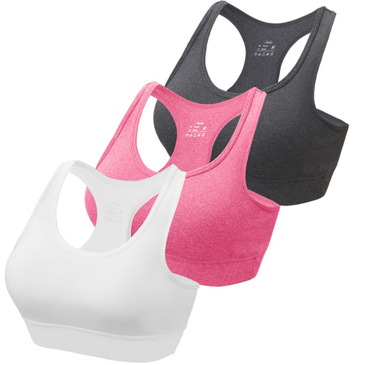 HBselect Comfort Racer Back Sports Bras for Women UK with Removable Pads, Wireless Seamless Plus Size Sleep Bras for Girls in Yoga Bralette Running Leisure Crop Gym Stretch Tops Vest