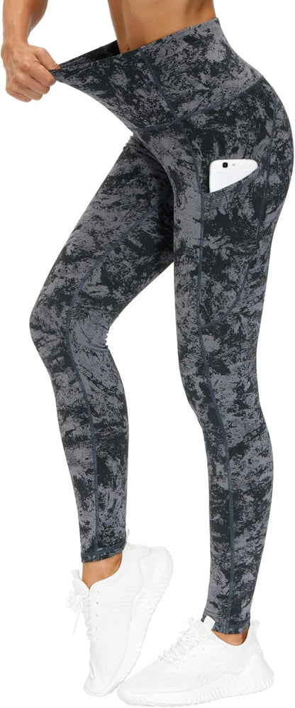 THE GYM PEOPLE Thick High Waist Yoga Pants with Pockets
