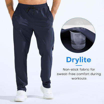 BROKIG Mens Dry Gym Tracksuit Bottoms