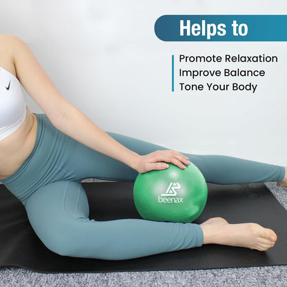Beenax 23cm Soft Pilates Ball - 9 Inch Exercise, Mini Barre, Gym Ball