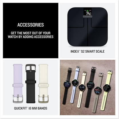 QuickFit 18 mm watch band set in multiple colors with metal buckles