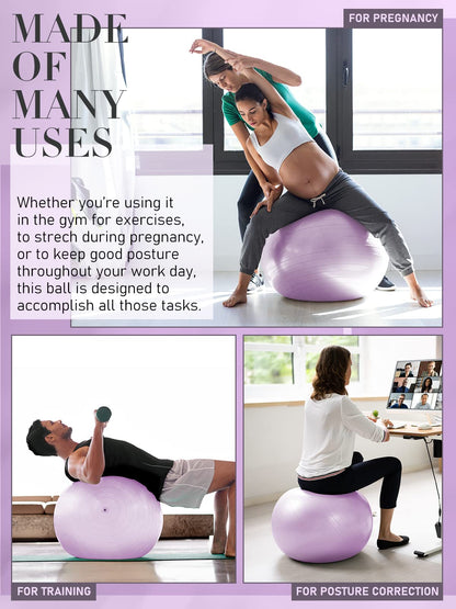PhysKcal Gym Ball 55-85cm Exercise Swiss Ball