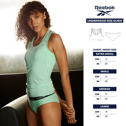 Women’s Reebok Steffi Crop Top, Stretch Cropped Sports Top with Racer Back - Black