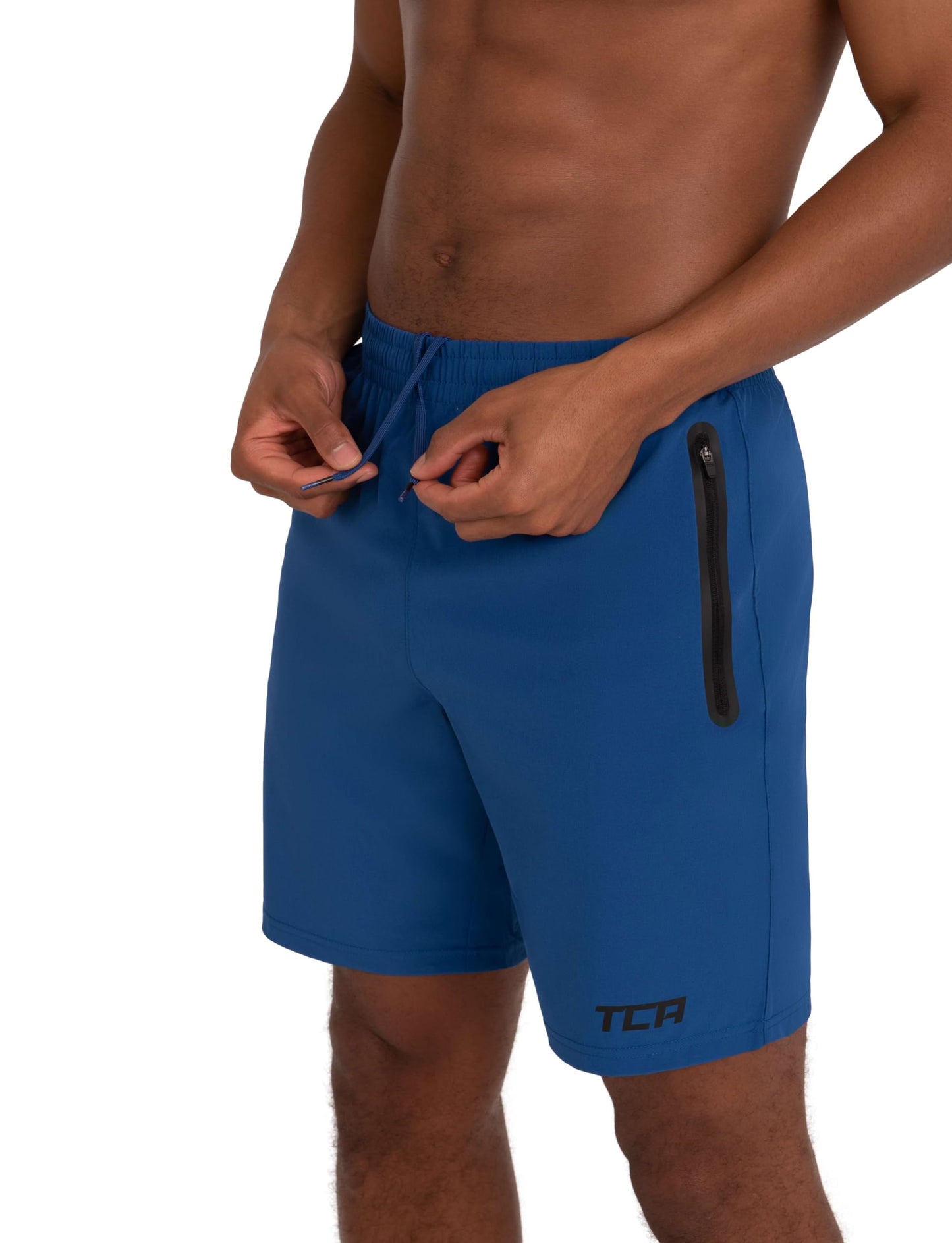 TCA Elite Tech Lightweight Mens Running Shorts Men Gym Shorts with Zip Pockets