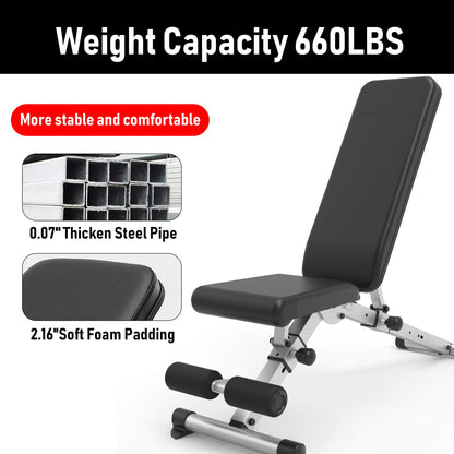 Adjustable Weight Bench Foldable