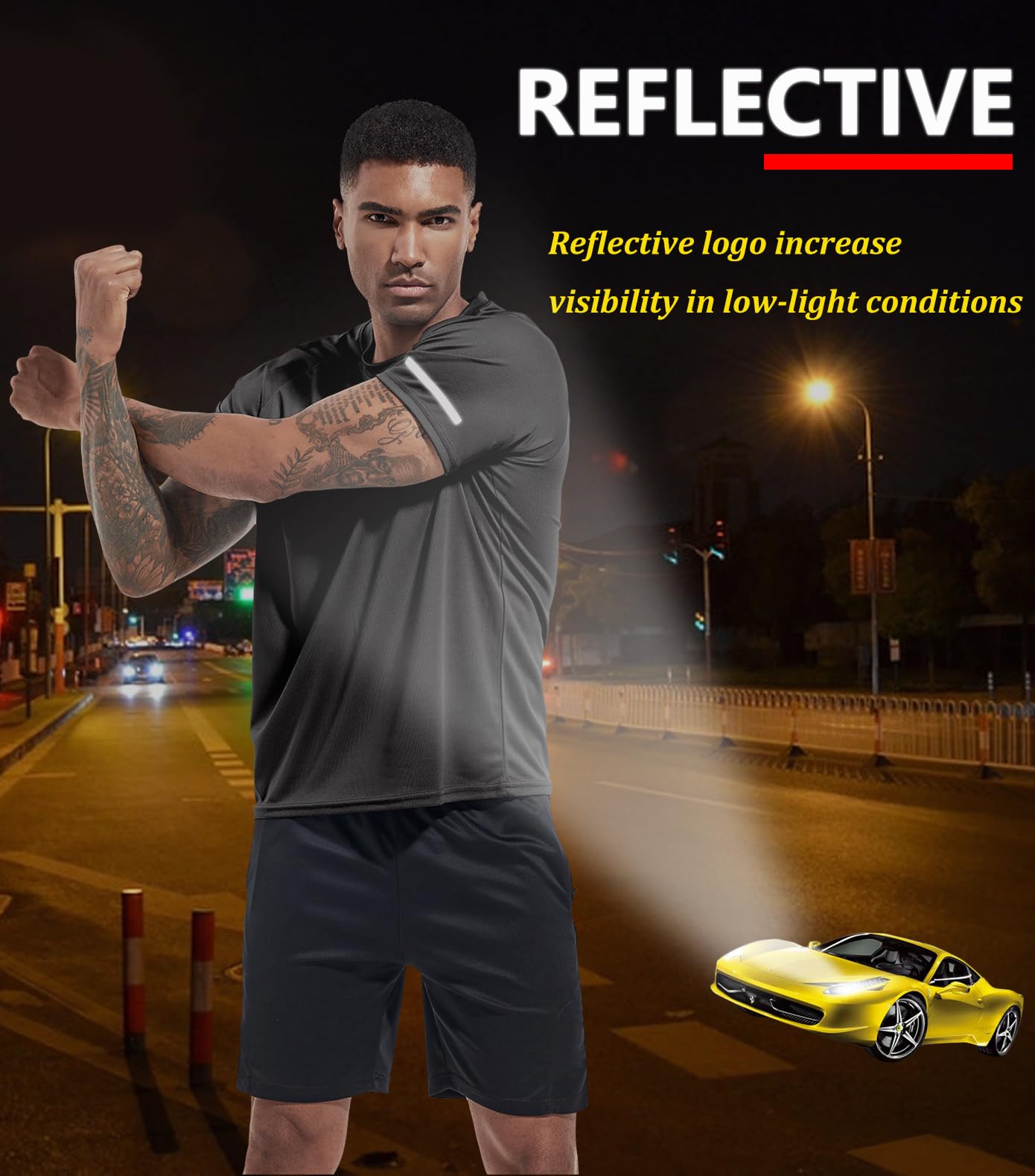 Boyzn 1, 3 or 5 Pack Men's Workout Running Shirts, Dry Fit Moisture Wicking T-Shirts, Sports Gym Athletic Short Sleeve Shirts