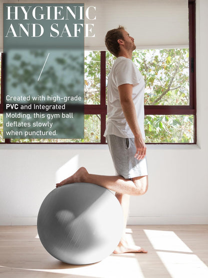 PhysKcal Gym Ball 55-85cm Exercise Swiss Ball