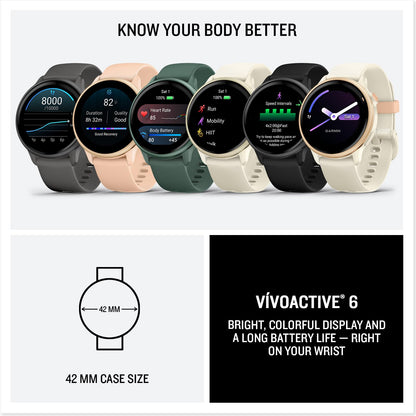 Set of four 42mm smartwatches with round displays and multicolor silicone straps