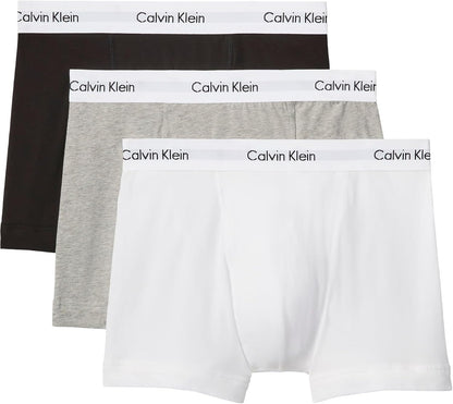 Calvin Klein Men’s 3 Pack Trunks with Logo Waistband