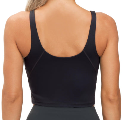 THE GYM PEOPLE Womens' Sports Bra Longline Wirefree Padded with Medium Support