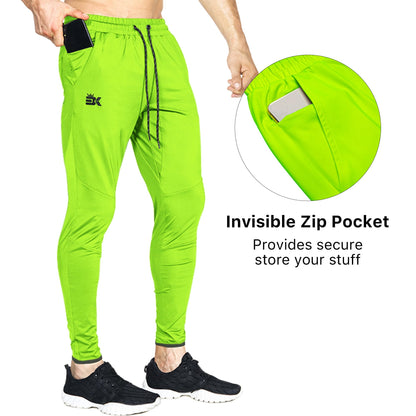 BROKIG Mens Stretch Running Tracksuit Bottoms