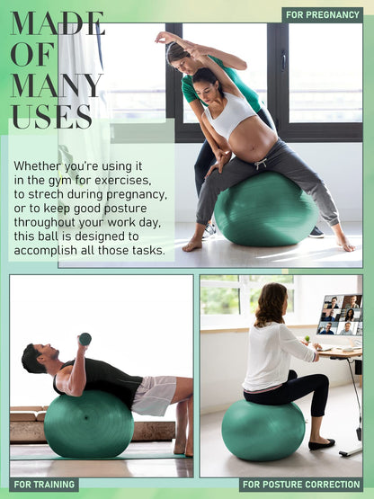 PhysKcal Gym Ball 55-85cm Exercise Swiss Ball