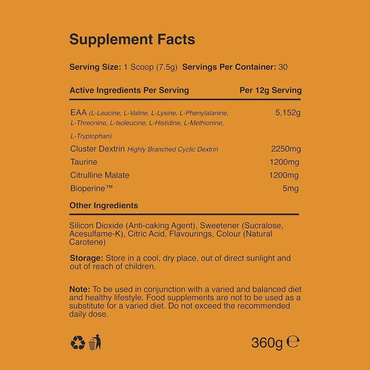 Warrior EAA - Essential Amino Acids - 360g - Provides Exceptional Support for Recovery & Muscle Soreness - Formula Includes Cyclic Dextrin, Taurine and More, Blue Raspberry