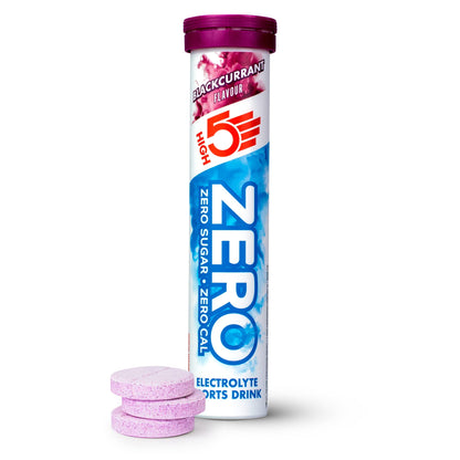 HIGH5 ZERO Electrolyte Tablets | Hydration Tablets Enhanced with Vitamin C | 0 Calories & Sugar Free | Boost Hydration, Performance & Wellness | Blackcurrant, 20 Tablets (20x, Pack of 1)