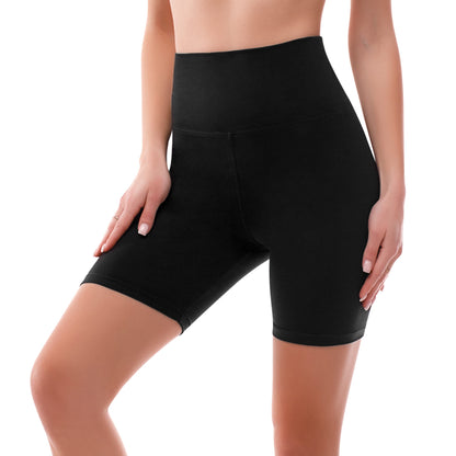 SINOPHANT High Waisted Cycling Shorts Women - Tummy Control Buttery Soft Biker Yoga Running Gym Black Workout Athletic Shorts