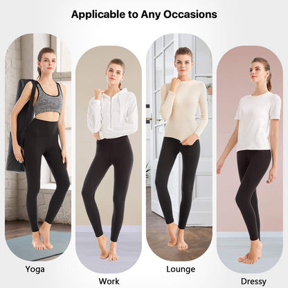 SINOPHANT High Waisted Leggings for Women, Buttery Soft Elastic Opaque Tummy Control Leggings, Plus Size Workout Gym Yoga