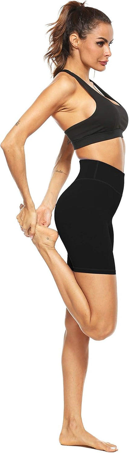 PERSIT High Waisted Women's Yoga Shorts with Pocket