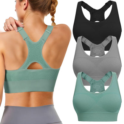 Adjustable Sports Bras for Women: 3 Pack