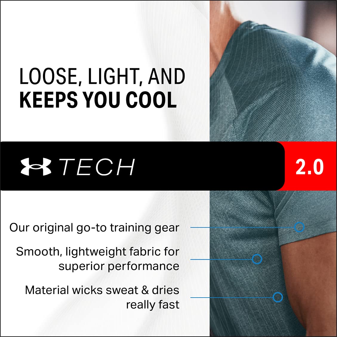 Under Armour Men's Ua Tech 2.0 1/2 Zip Versatile Warm Up Top for Men, Light and Breathable Zip Up Top for Working Out (Pack of 1)