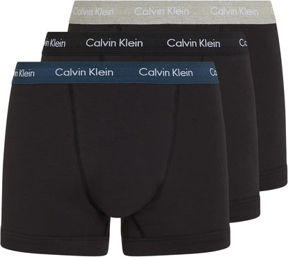 Calvin Klein Men’s 3 Pack Trunks with Logo Waistband