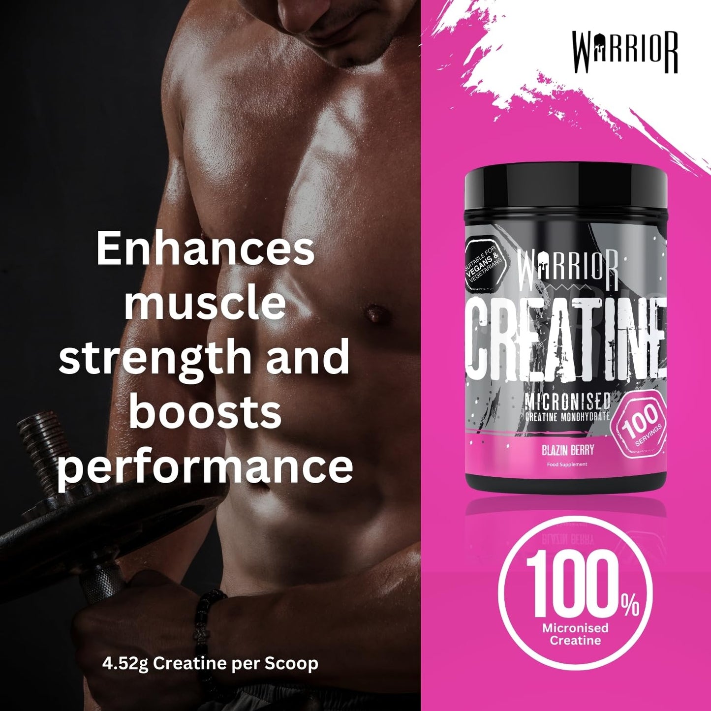 Warrior Creatine Monohydrate Powder 300g