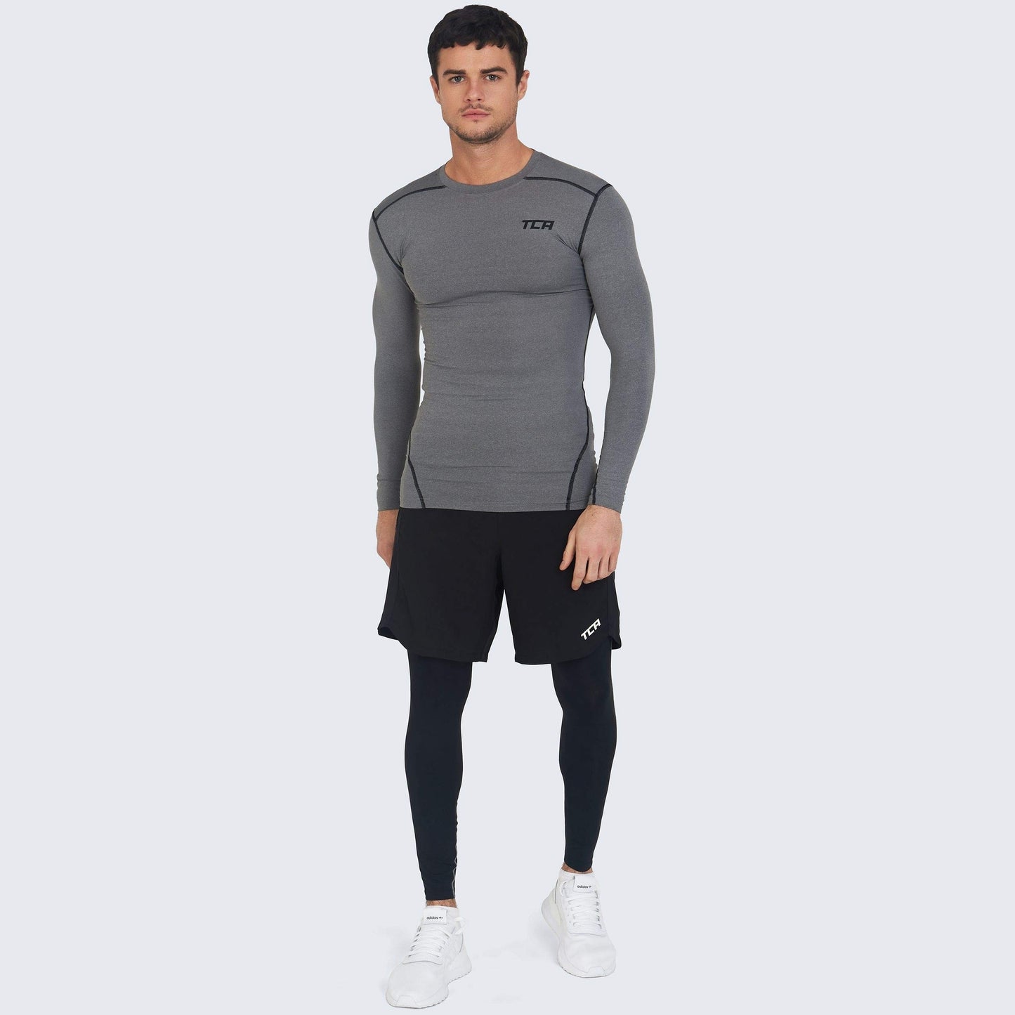 TCA Boys Pro Performance Compression Shirt Long Sleeve Top Compression Tops for Boys Base Layers Boys