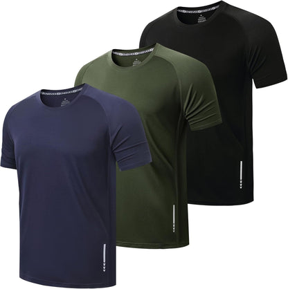 ZENGVEE 3 Pack Gym Shirts Men