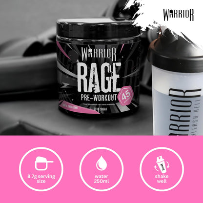 Warrior Rage Pre Workout Powder 392g