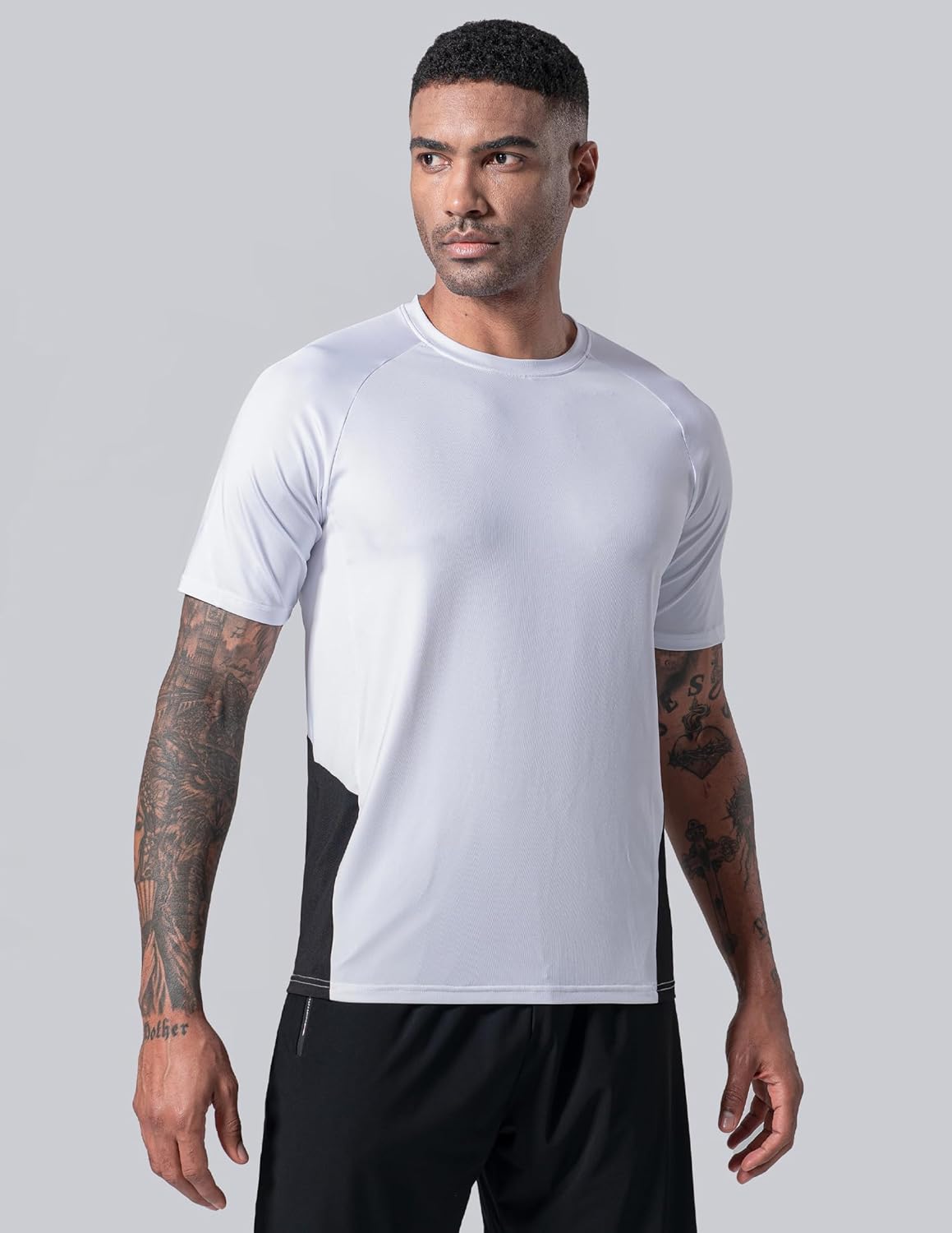 Liberty Imports 5 Pack Men’s Active Quick Dry Crew Neck T Shirts | Athletic Running Gym Workout Short Sleeve Tee Tops Bulk