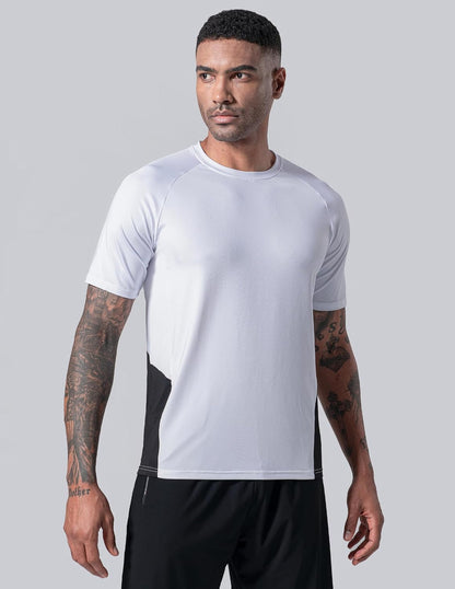 Liberty Imports 5 Pack Men’s Active Quick Dry Crew Neck T Shirts | Athletic Running Gym Workout Short Sleeve Tee Tops Bulk