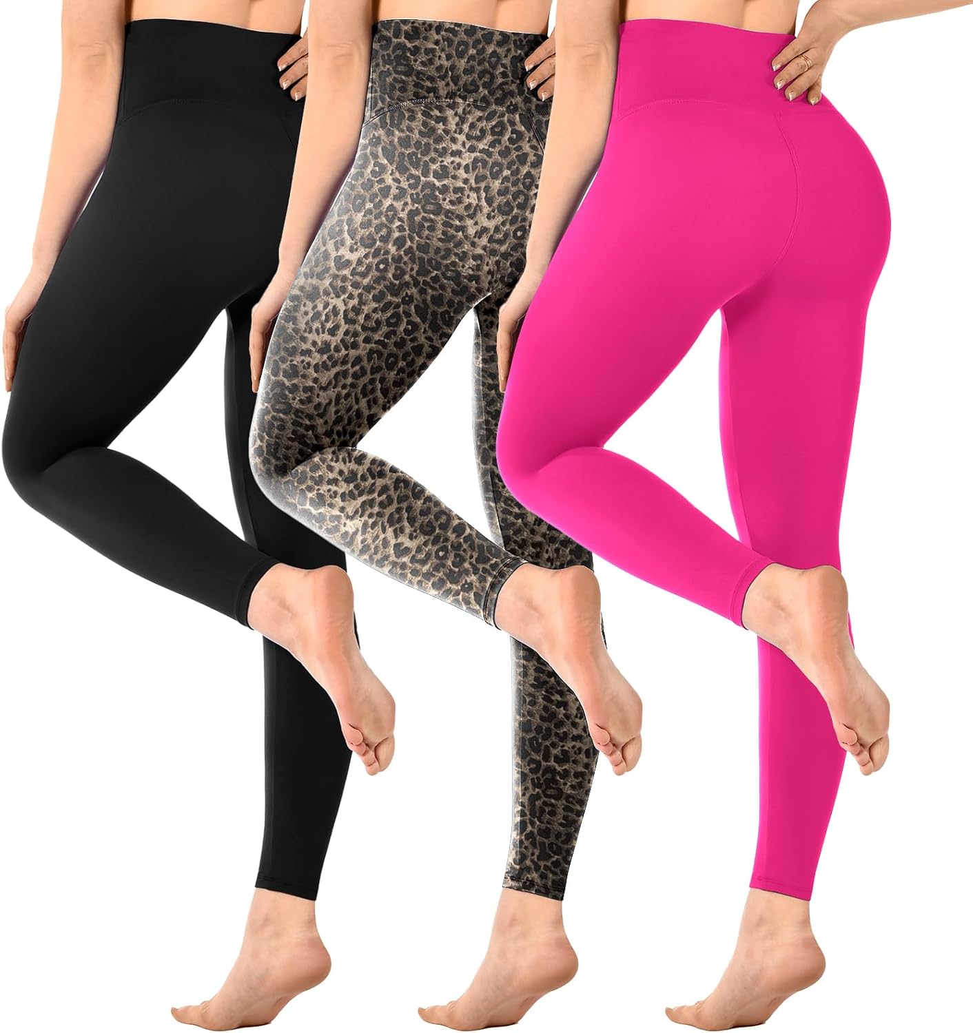 SINOPHANT Pack of 3 Women's High Waist Leggings